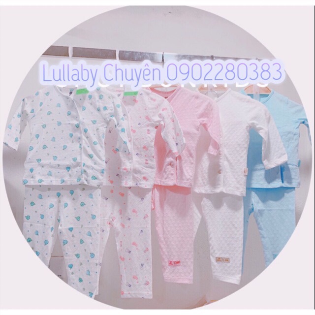 Bộ dài tay bé trai/gái cài lệch lullaby 1M-18M