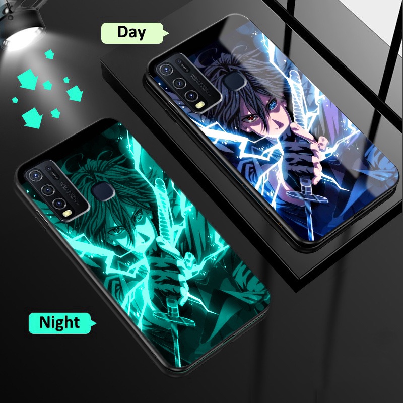 ốp Vivo Y21 Luminous Fashion Cartoon Casing Y12s Y20 Y21s Y33s Y15A Y15s Y01 Y12 Y15 Y17 U10 Y20s G Y12A Y20 2021 Y30 Y50 Y30i S1 Y1s Y91C Night Glow Anti Fall Tempered Glass Back Cases Covers