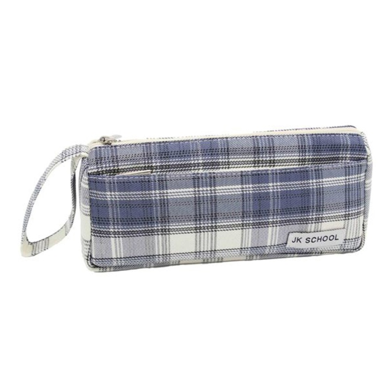 Túi Đựng Bút Bằng Vải Canvas 2 Lớp Sức Chứa Lớn Có Khóa Kéo Tiện Dụng