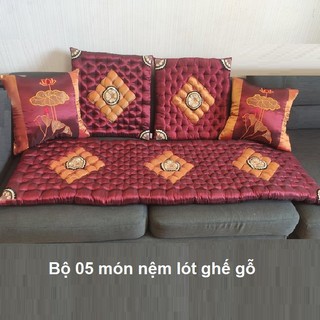 bộ nệm lót ghế gỗ - nệm lót ghế salon gỗ