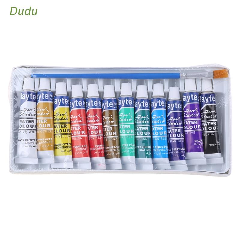 Set 12 ống màu nước 6ml kèm cọ vẽ tiện dụng
