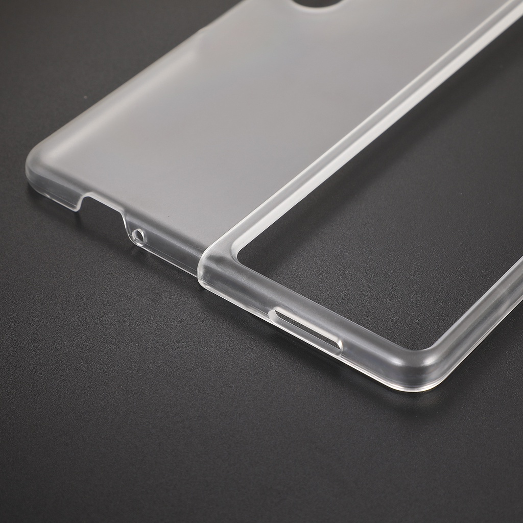 Vỏ Bao Da Điện Thoại pc Cứng Màu Nhám Trong Suốt Bảo Vệ Toàn Diện Cho samsung galaxy z fold 5 4 3 2 z flip 1 2 3 Ốp