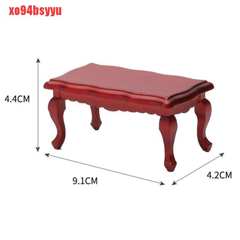 Bàn Uống Trà / Cà Phê Bằng Gỗ Tỉ Lệ 1: 12 Độc Đáo Trang Trí Nhà Búp Bê Xo94Bsyu