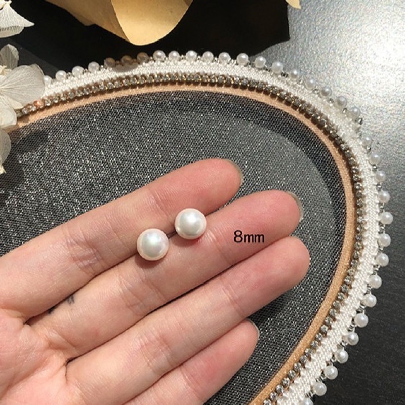 Bông tai ngọc trai nhân tạo 1 hạt ngọc phong cách thanh lịch cho nữ, khuyên tai ngọc trai nhân tạo