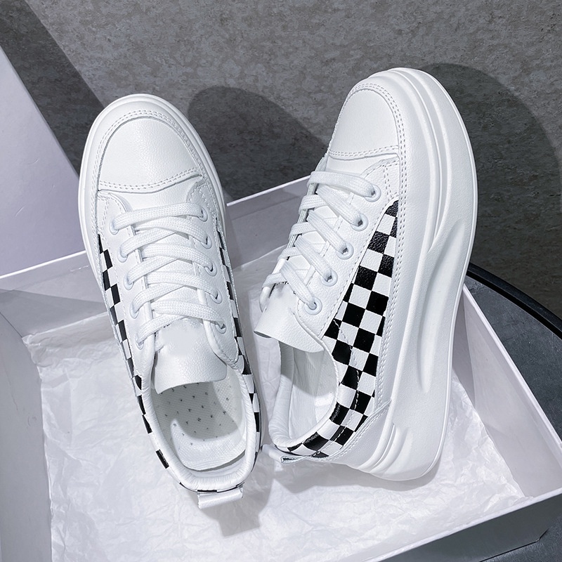 Giày thể thao IELGY đế dày màu trắng thời trang cho nữ