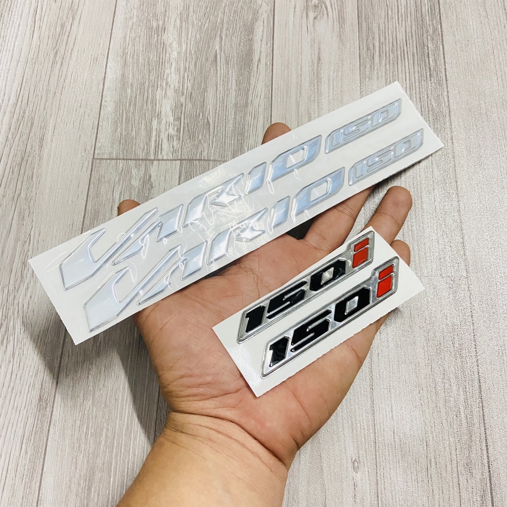 TEM DÁN CHỮ XE VARIO NỔI KẾT HỢP TEM CHỮ SỐ 150i TRANG TRÍ XE CAO CẤP TRỌN BỘ
