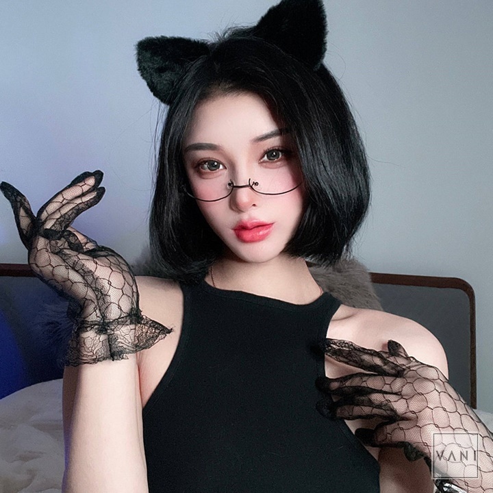 Găng Tay Ren Lưới Ngắn Lolita - 5 Ngón Cổ Tay, Phụ Kiện Cosplay - Vani Store [TAT00130]