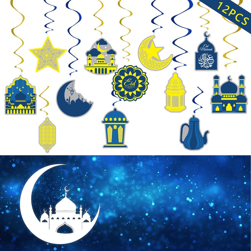 Bộ 12 Dây Treo Trang Trí Lễ Hội Ramadan
