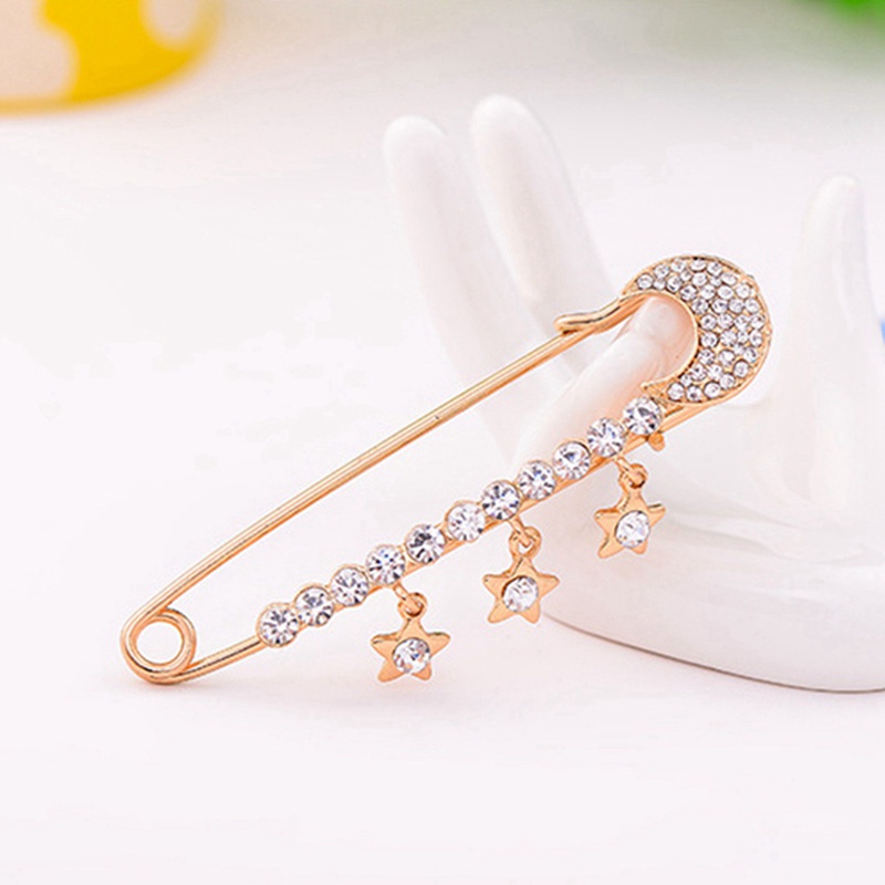 Fashion Shawl Flower Brooch Diamond Oil Drop Lily Tulip Butterfly Big Pin Safety Pin