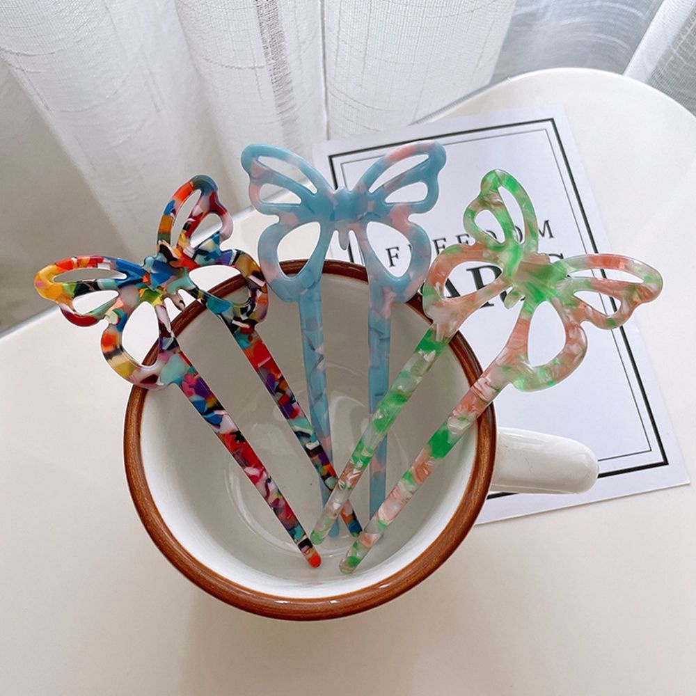 Trâm cài tóc hình chữ U hình bướm phong cách Hàn Quốc ngọt ngào cho nữ