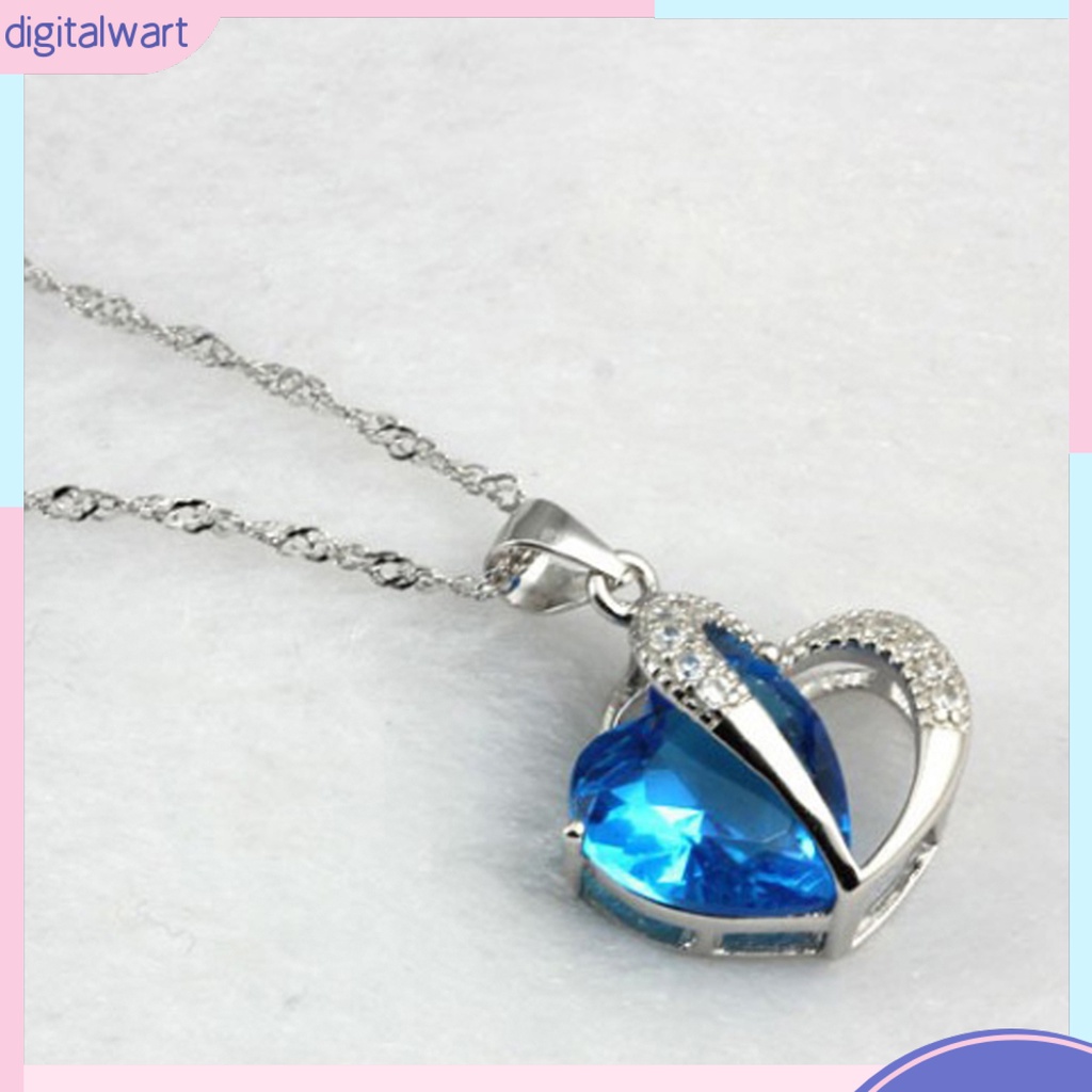 Vòng cổ Mặt Trái Tim Đính Đá Thời Trang Cho Nữ