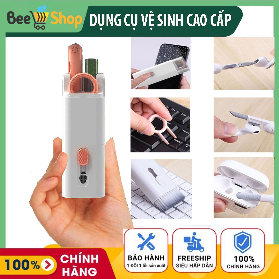 Bộ vệ sinh Laptop, Macbook cao cấp 7 IN 1. Bộ dụng cụ vệ sinh tai nghe, Điện thoại, Máy ảnh, Màn hình
