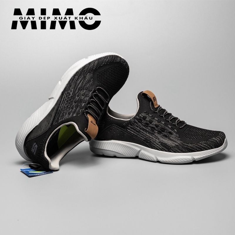 Giày Skechers nam màu đen, giày thể thao siêu êm mềm nhẹ, bền đẹp, thoáng khí, không hôi chân