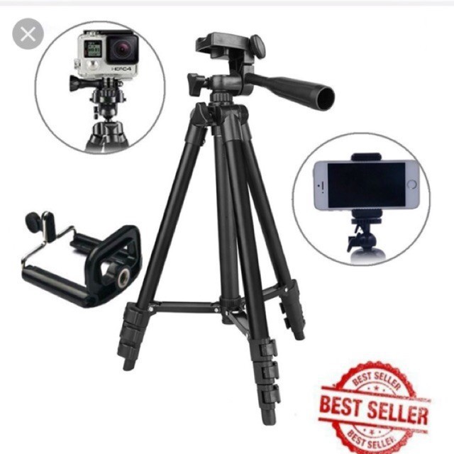 Gậy Chụp Ảnh Tự Sướng Tripod 3366 - Tripod 3120 Sefie Tuyệt Đỉnh Mua Kèm Remote, Đèn Sợ Trắng Siêu Tốt