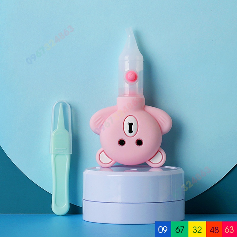 Hút mũi GẤU kèm nhíp gắp rỉ mũi có hộp đựng cho bé