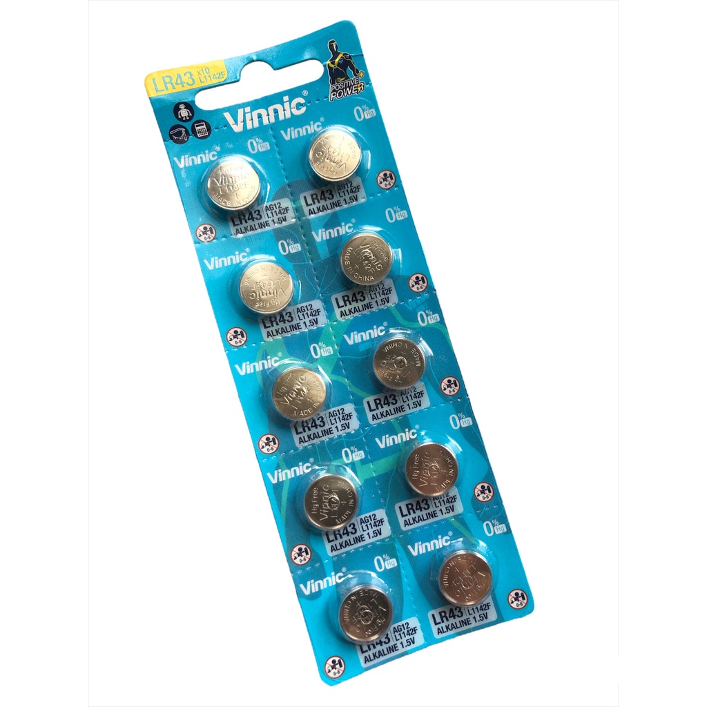 Viên pin VINNIC LR43 AG12 186 Pin đồng hồ 1.5V