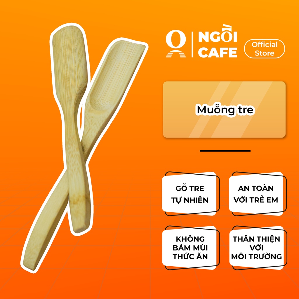 Muỗng gỗ cà phê M01 Ngồi Cafe