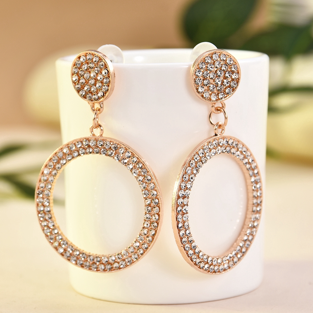 Khuyên tai hình tròn phong cách Hàn thời trang cho nữ