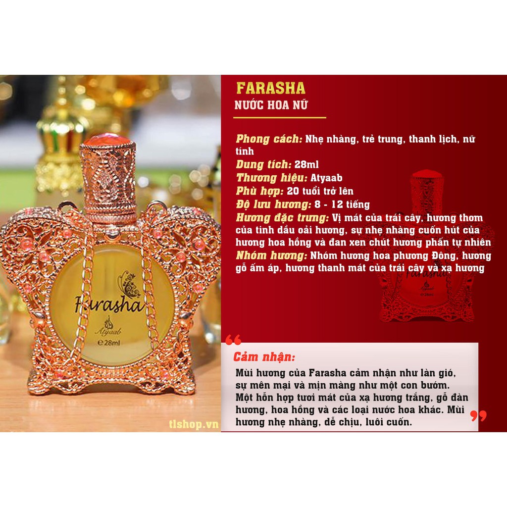 TINH DẦU DUBAI GIÁ SỈ - TINH DẦU DUBAI CHÍNH HÃNG - NƯỚC HOA DUBAI - FARASHA