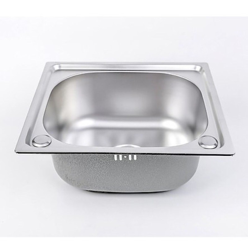 Chậu rửa bát đơn Inox 42*37*20 tặng kèm xiphong