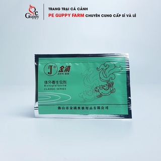 Chế phẩm phòng và diệt trùng mỏ neo cho thủy sinh JINDI xanh 5g/gói