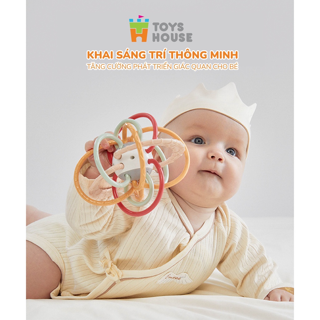Xúc xắc tập cầm - luồn hạt luyện vận động tinh cho bé Winfun 0233 dành cho bé từ 3 tháng tới 12 tháng