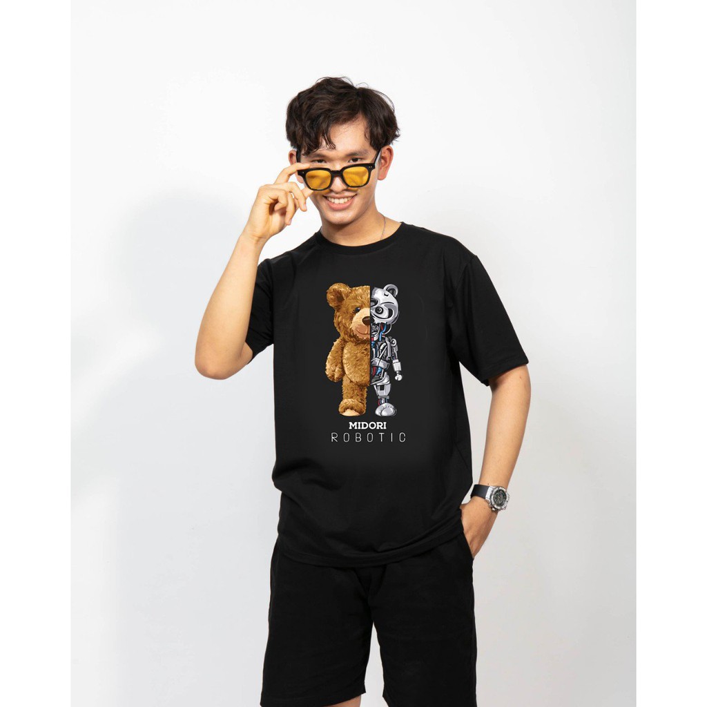 Áo thun unisex form rộng tay lỡ phông nam nữ Gấu Nasa Local Brand Chính Hãng Mi Midori