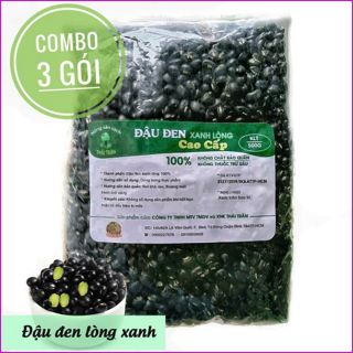 Combo 3 gói Đậu đen xanh lòng 500g