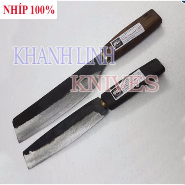 Bộ dao nhà bếp số 1 loại đặc biệt Khánh Linh - Đa Sỹ làm bằng nhíp 100% (dao bài thái, chuối bột)