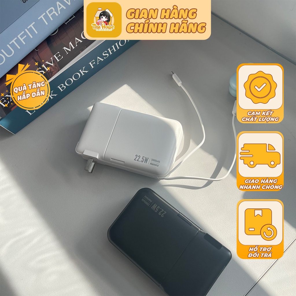 Sạc Dự Phòng Remax Chất liệu ABS Chống Cháy Nổ Dung Lượng Pin 20.000mAh - Tích Hợp Nhiều Cổng Sạc