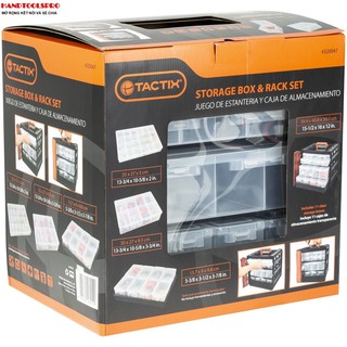 Bộ hộp đựng trong suốt TACTIX 320047 39.4 x 40.4 x 30.7 cm