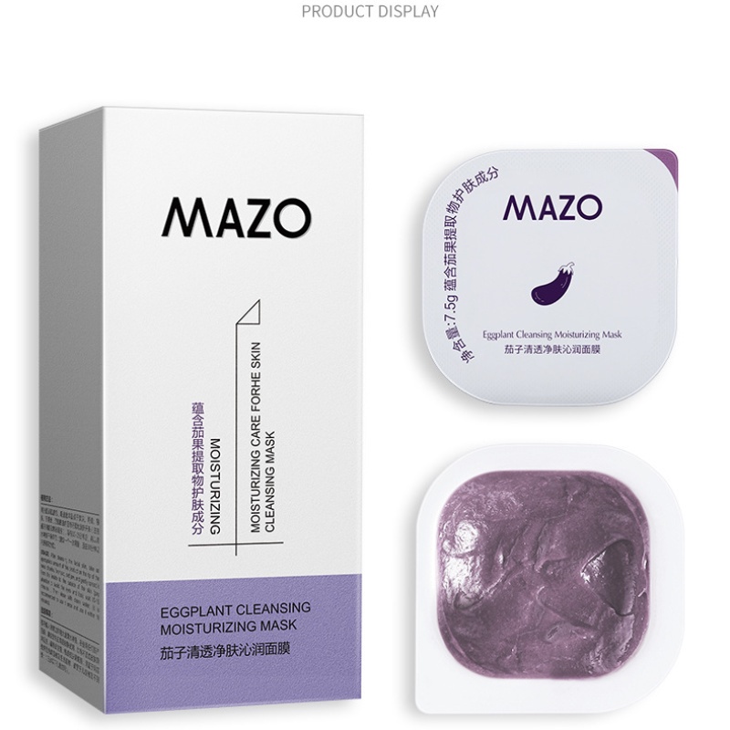[Hàng mới về] Set 10 mặt nạ bùn cà tím Mazo giúp dưỡng ẩm làm sạch sâu phục hồi làn da hiệu quả