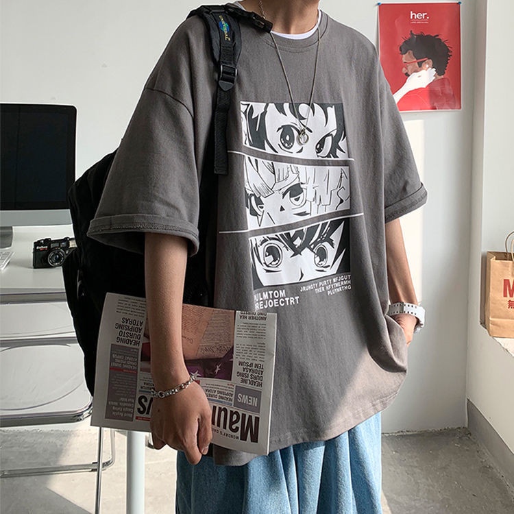 Áo cotton nam nữ unisex thun tay lỡ ulzzang phông đen cotton oversize form rộng in hình PULMTOM cool ngầu SamMy96 Shop