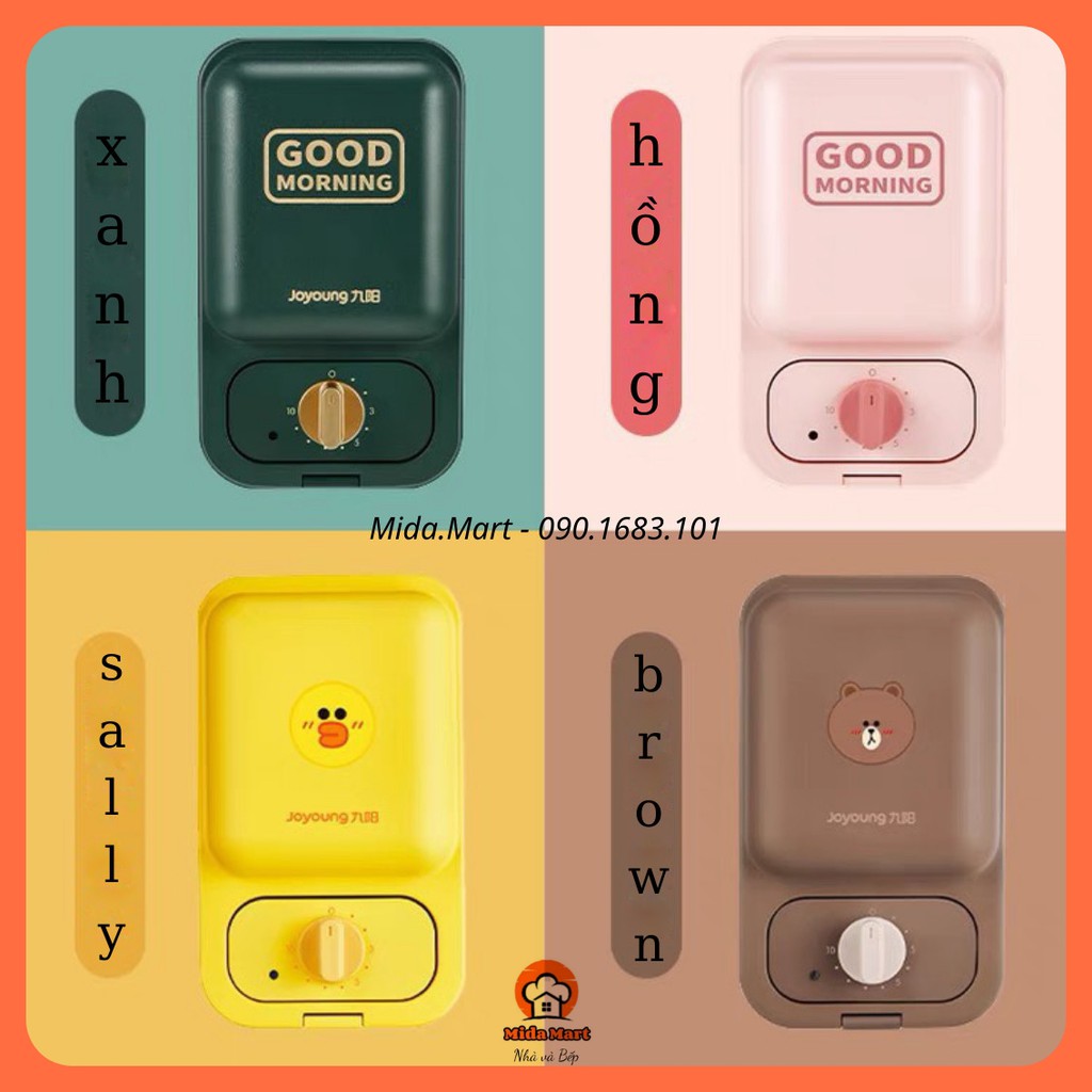 🔥 MÁY KẸP LÀM SANDWICH LINE FRIENDS VỊT SALLY, GẤU BROWN CHÍNH HÃNG JOYOUNG JK1312-K72 BÀO HÀNH 6 THÁNG🔥