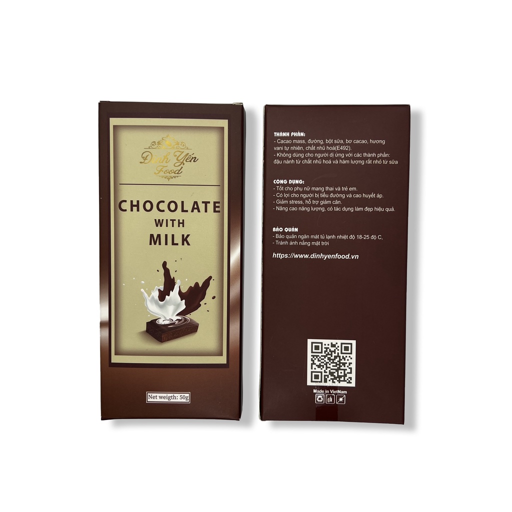 Socola With Milk DinhYen 50g đồ ăn vặt siêu ngon giá rẻ