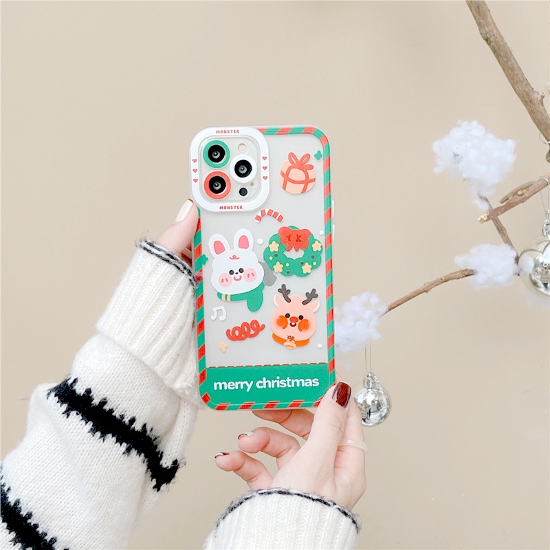 Ốp lưng iphone Quà Noel trong cạnh vuông 6/6plus/6s/6splus/7/7plus/8/8plus/x/xr/xs/11/12/13/pro/max/plus/promax | BigBuy360 - bigbuy360.vn
