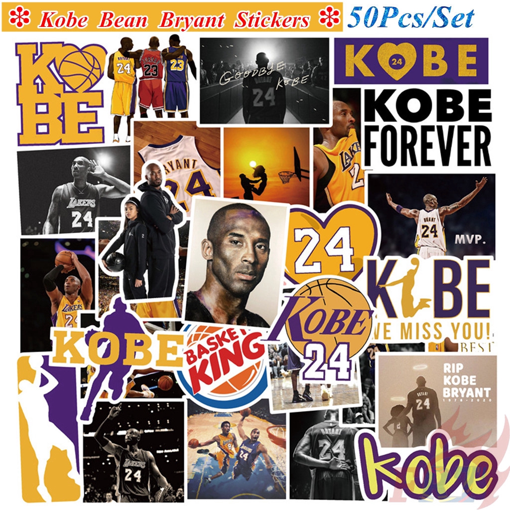 ❉ Kobe Bean Bryant ：Mamba Mentality - NBA Super Basketball Stars Stickers C ❉ 50Pcs/Set DIY Fashion Doodle Decals Stickers