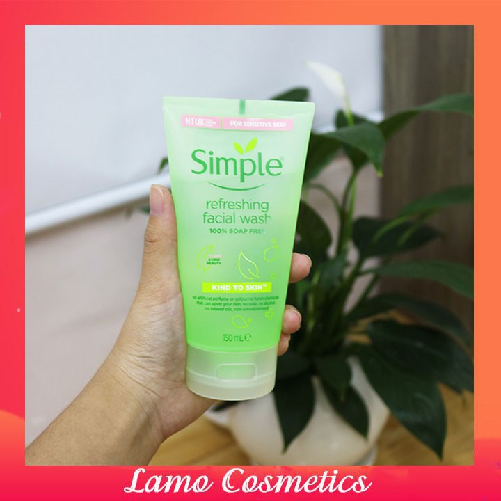  [MẪU MỚI NHẤT] Sữa Rửa Mặt Simple Kind To Skin Refreshing Facial Wash Gel | BigBuy360 - bigbuy360.vn