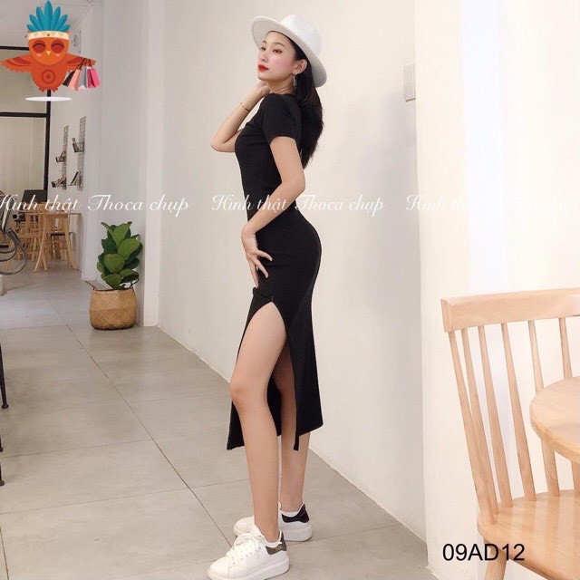 Đầm Ôm Body Xẻ Tà dài Tôn Dáng