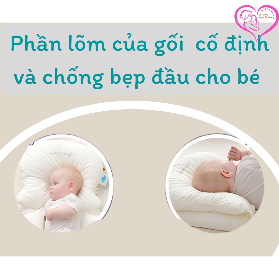 Gối chữ U cho bé goixinh_ngocquyen vừa làm gối chống bẹp đầu gối ôm gối chặn bé ngủ ngon chống giật mình size 50x75cm