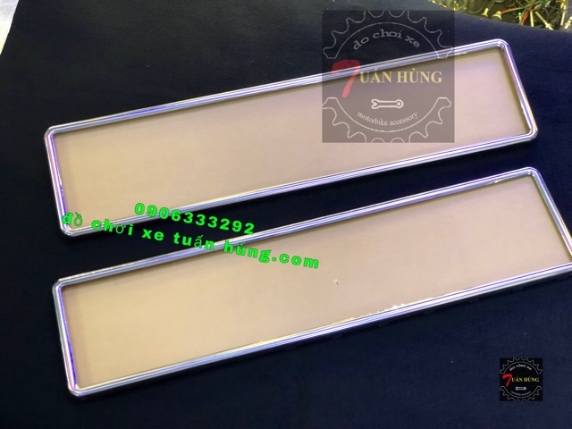 Khung biển số  inox gắn xe Ô TÔ/ 7 màu titan mẫu mới và cũ