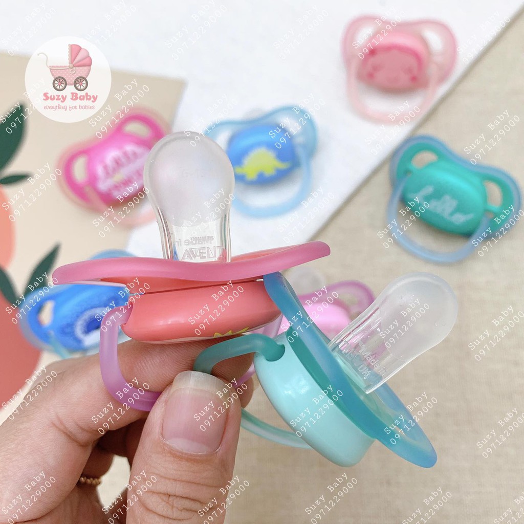 Ti giả Avent Ultra Air chỉnh nha đầu dẹt chính hãng