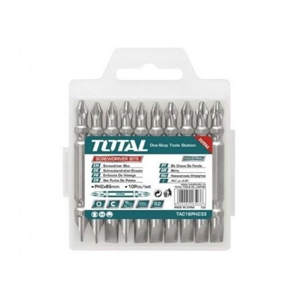 BỘ MŨI VẶN VÍT 10 CHI TIẾT TOTAL TAC16PH233  MŨI BẮT VÍT 65MM