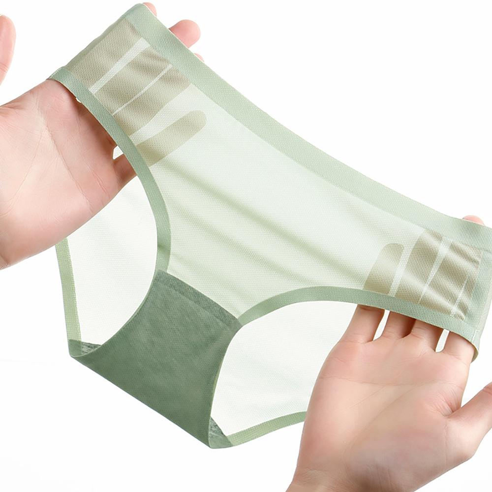 Quần Lót Cotton Lụa Lạnh Lưng Vừa Thoáng Khí Gợi Cảm Mùa Hè Cho Nữ 2Life