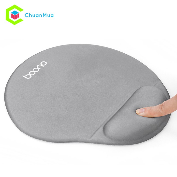 Tấm Lót Chuột Máy Tính Có Đệm Kê Cổ Tay Silicon ( Lót Chuột Trơn, Văn Phòng, Chơi Game) | Mouse Pad Boona