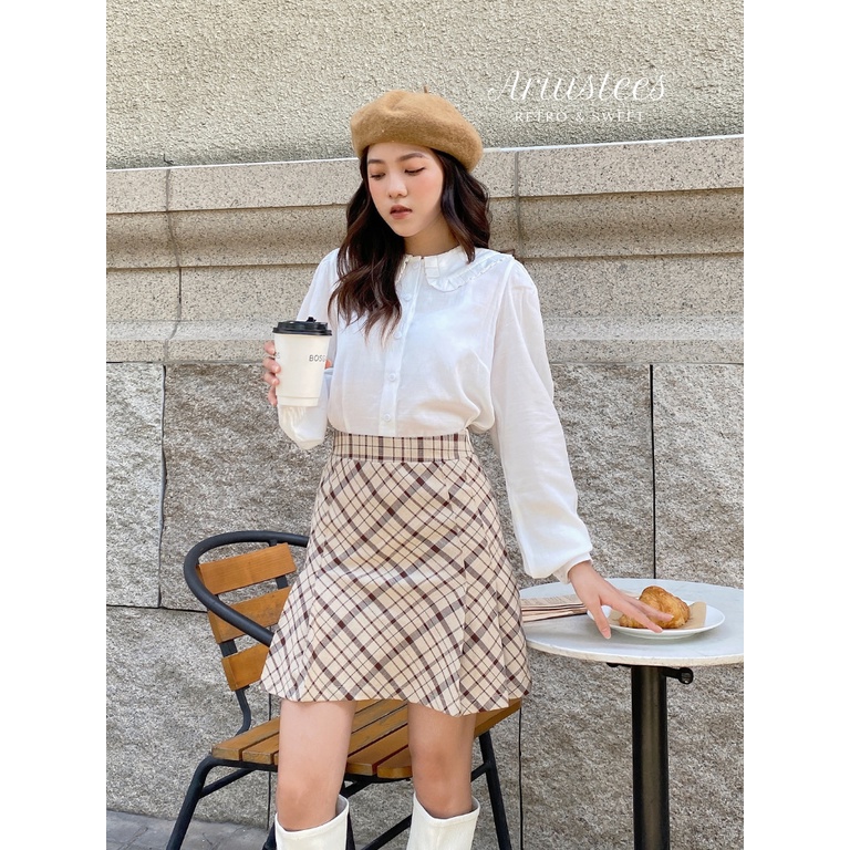 ariustees- Pleated Mini Skirt
