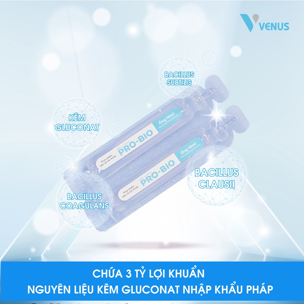 Men vi sinh Pro-Bio VNS Group bổ sung lợi khuẩn và kẽm hỗ trợ cải thiện hệ vi sinh đường ruột (10ml x 20 ống)