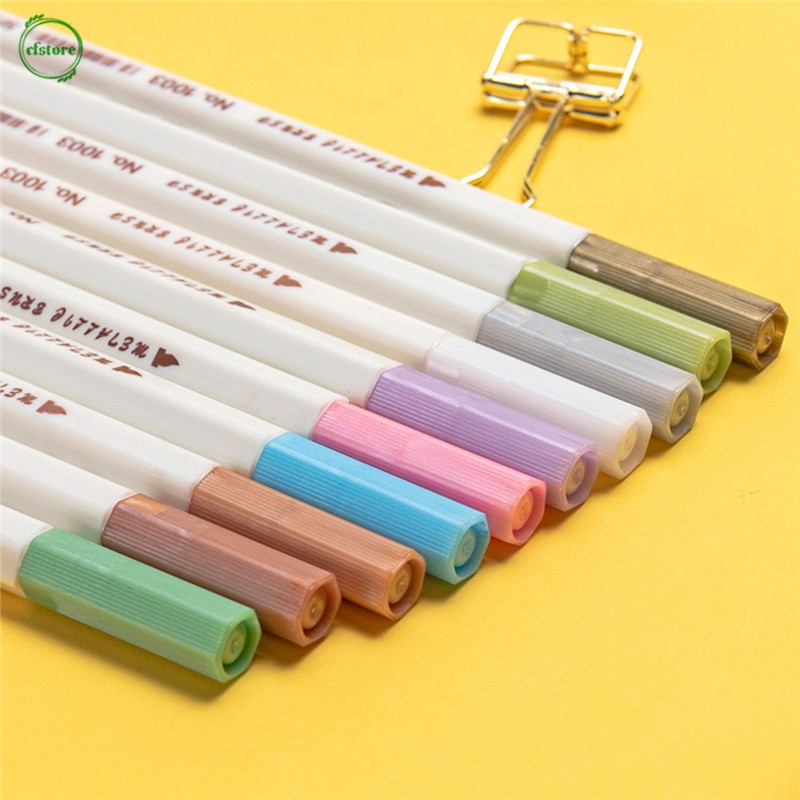 Set 10 bút lông màu ánh kim trang trí sổ tay