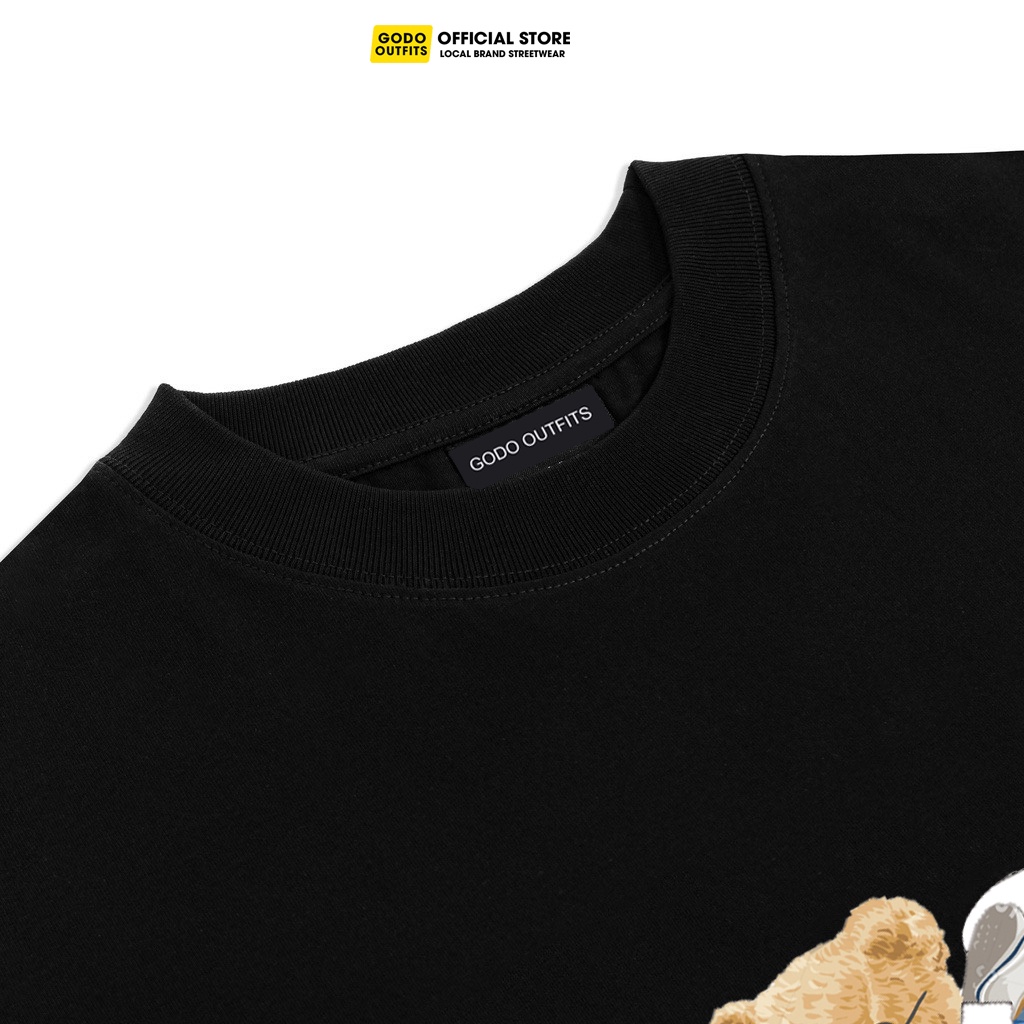 Áo thun tay lỡ Godo Outfits/Teedy Enjoy/localbrand/AT155