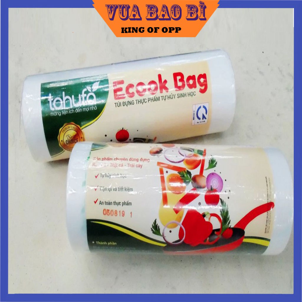 Cuộn túi nilon màng PE bọc đựng Ecook Bag, bảo quản thực phẩm - VUA BAO BI